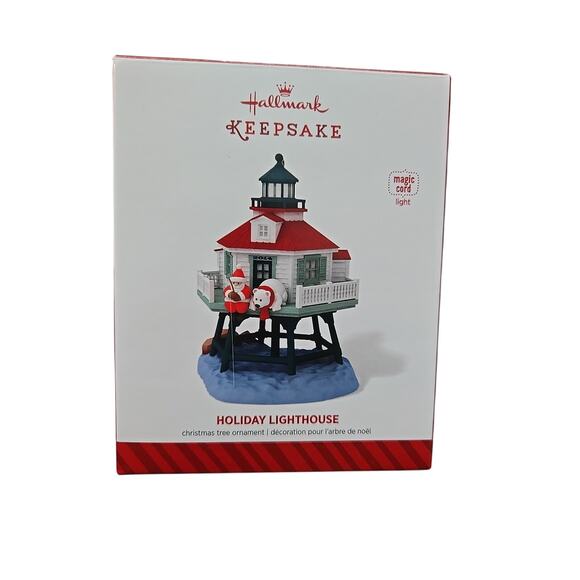 2014 Hallmark Holiday Lighthouse 3rd in Series Magic Light Keepsake Ornament NIB - Picture 1 of 4